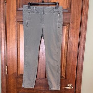 LOFT Olive Green Crop Pants, 6P